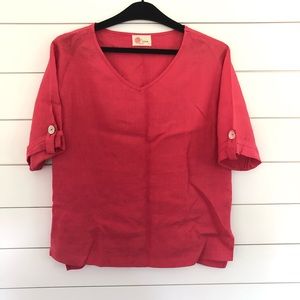 Linen Top Coral